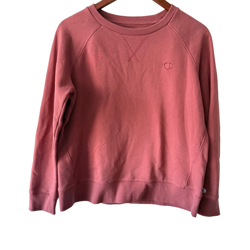 Champion Rose Pullover Crew Sweatshirt Medium